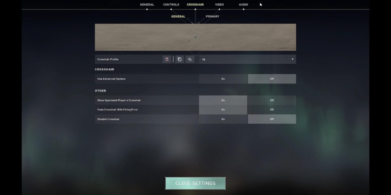 Valorant Crosshair Settings